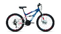 Велосипед подростковый Altair MTB FS d-24 3x6 (2022) 15" синий/красный